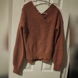 Pink Rose Mauve Pink / Rose Gold Sweater NWOT